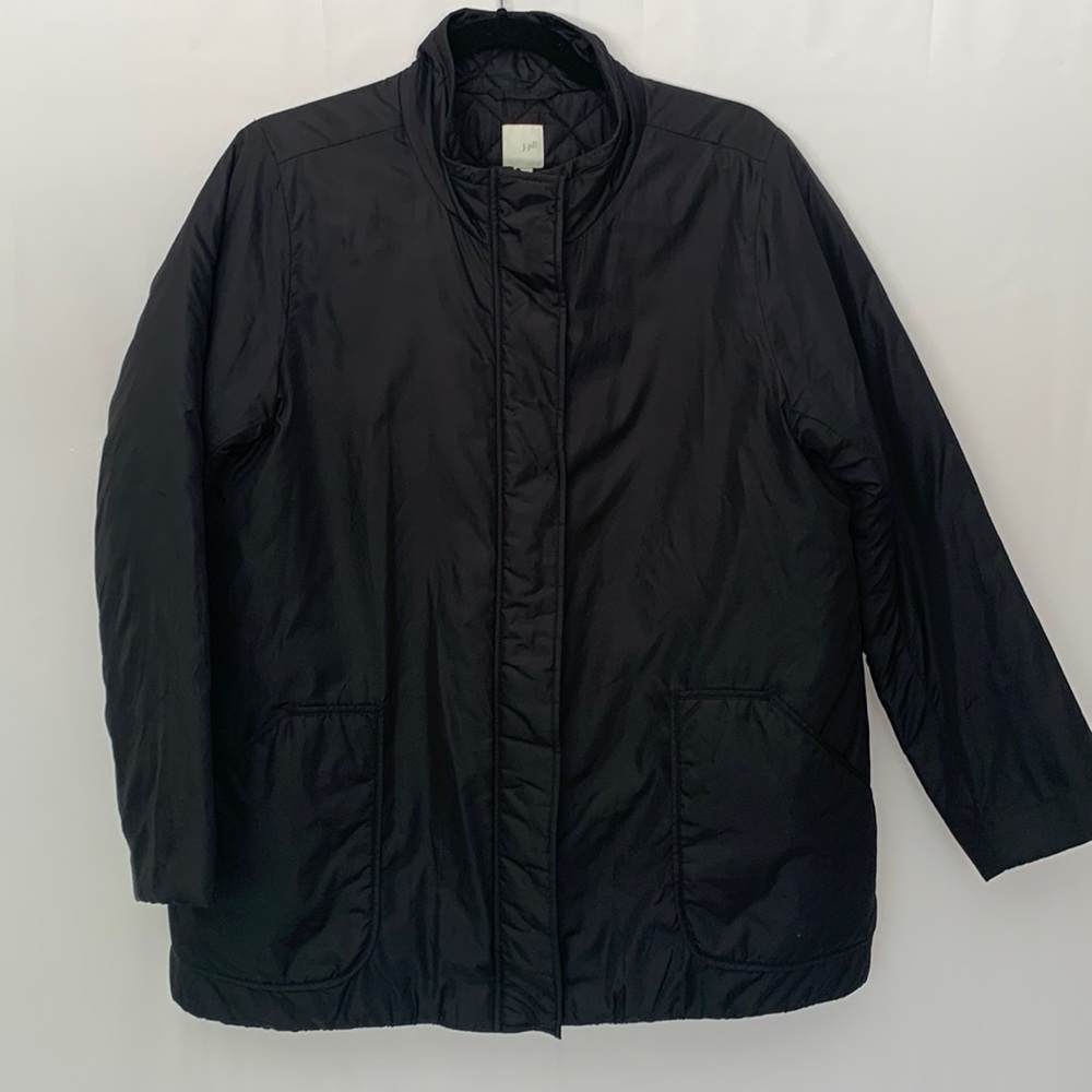 J. Jill Nylon Lightweight Puffer Jacket with Quilted Interior Size Medium